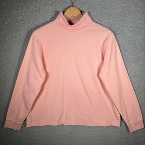 LL Bean Interlock Long Sleeve Turtleneck Size XL